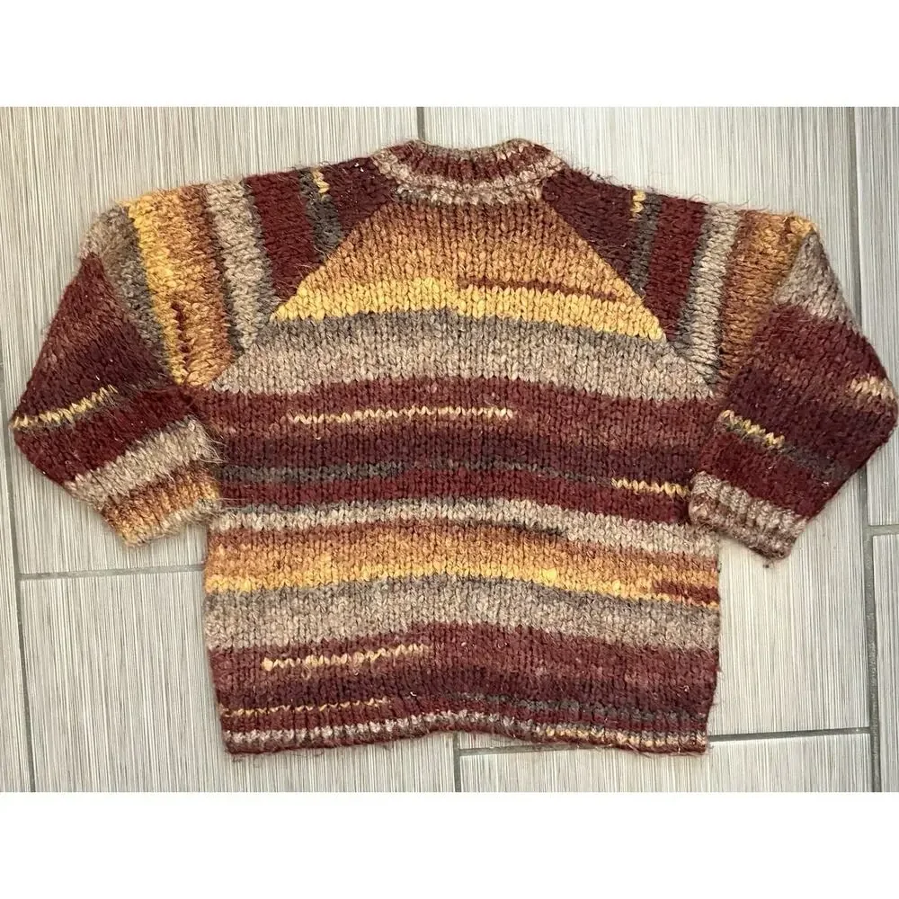 Zara Baby Brown Chunky Knit Striped Sweater Size 3-4 Years